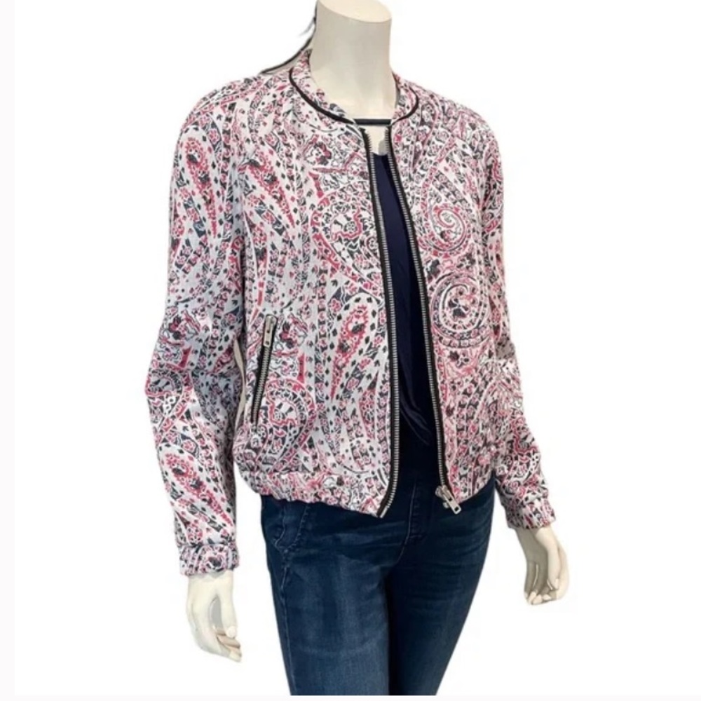 Mango Paisley Print Bomber Jacket (Size S/M)
